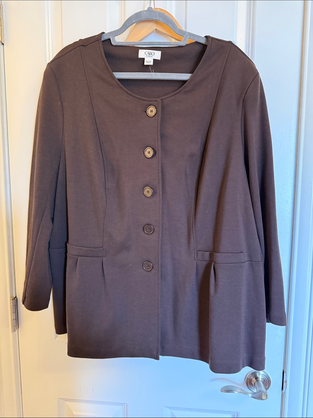 Cato Dark Brown Two-Piece Skirt Set - Picture 3 of 11